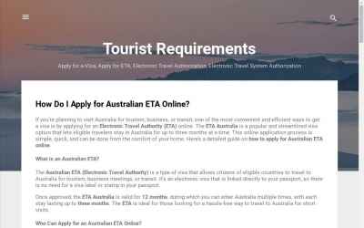 touristrequirements.info